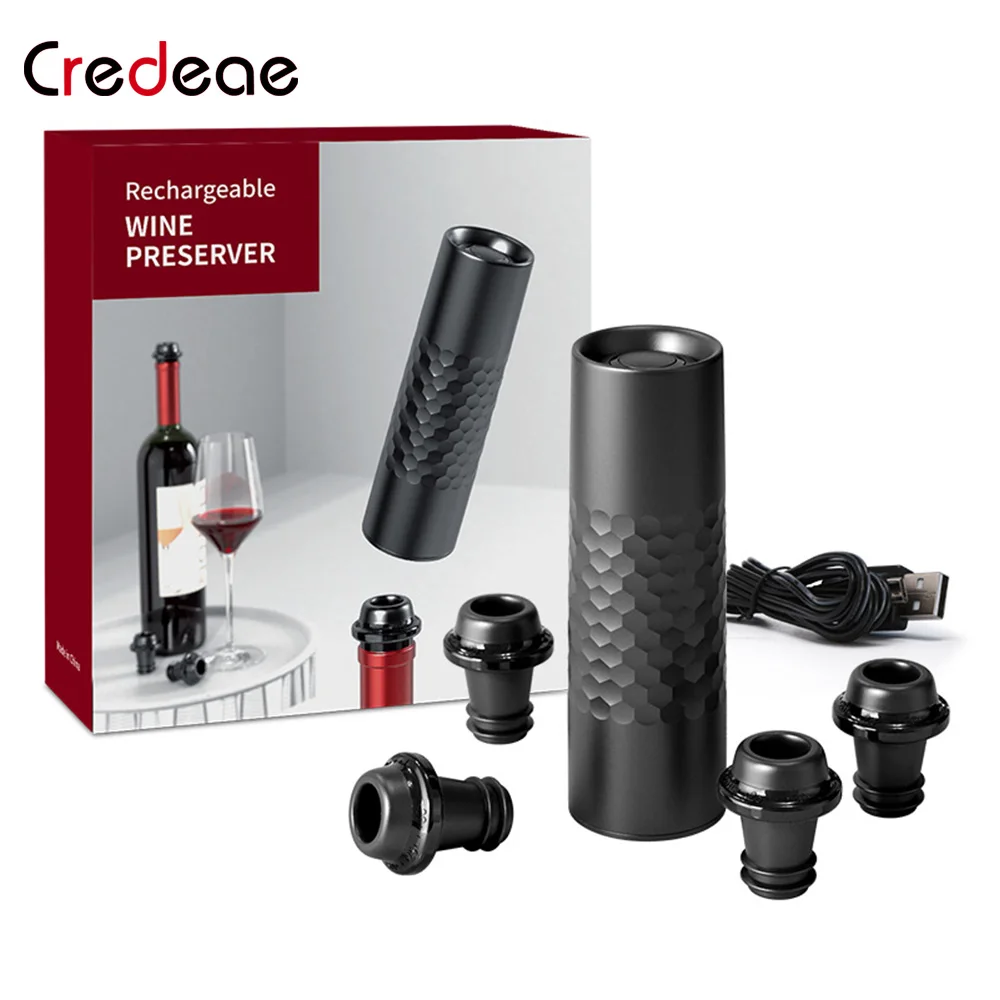Electric Vacuum Pump Wine Bottle Stoppers USB Rechargeable Electric Vacuum Wine Stopper Wine Aspirator Pump Wine Saver Bar Tools
Electric Vacuum Pump Wine Bottle Stoppers USB Rechargeable Electric Vacuum Wine Stopper Wine Aspirator Pump Wine Saver Bar Tools