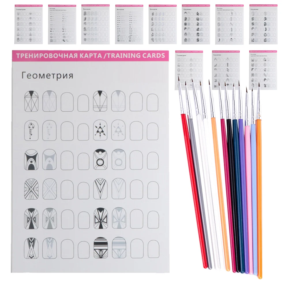 1 Set Excellent Practical Simple Beginner Safe Nail Practice Sheet Templates Nail Liner Pen for Practice
1 Set Excellent Practical Simple Beginner Safe Nail Practice Sheet Templates Nail Liner Pen for Practice
