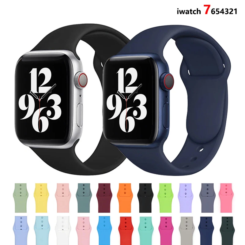 Silicone Strap For Apple Watch Bracelet 44mm 40mm 38mm 42 mm 45mm Smartwatch Watchband Bracelet iWatch Series 7 4 5 6 3 se Strap
Silicone Strap For Apple Watch Bracelet 44mm 40mm 38mm 42 mm 45mm Smartwatch Watchband Bracelet iWatch Series 7 4 5 6 3 se Strap
