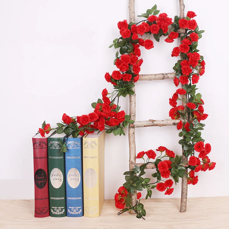 Imitation Flower Small Rose Vine Silk Cloth Artificial Flower Vine Home Garden Outdoor Wedding Arch Hanging Decorative Flower
Imitation Flower Small Rose Vine Silk Cloth Artificial Flower Vine Home Garden Outdoor Wedding Arch Hanging Decorative Flower