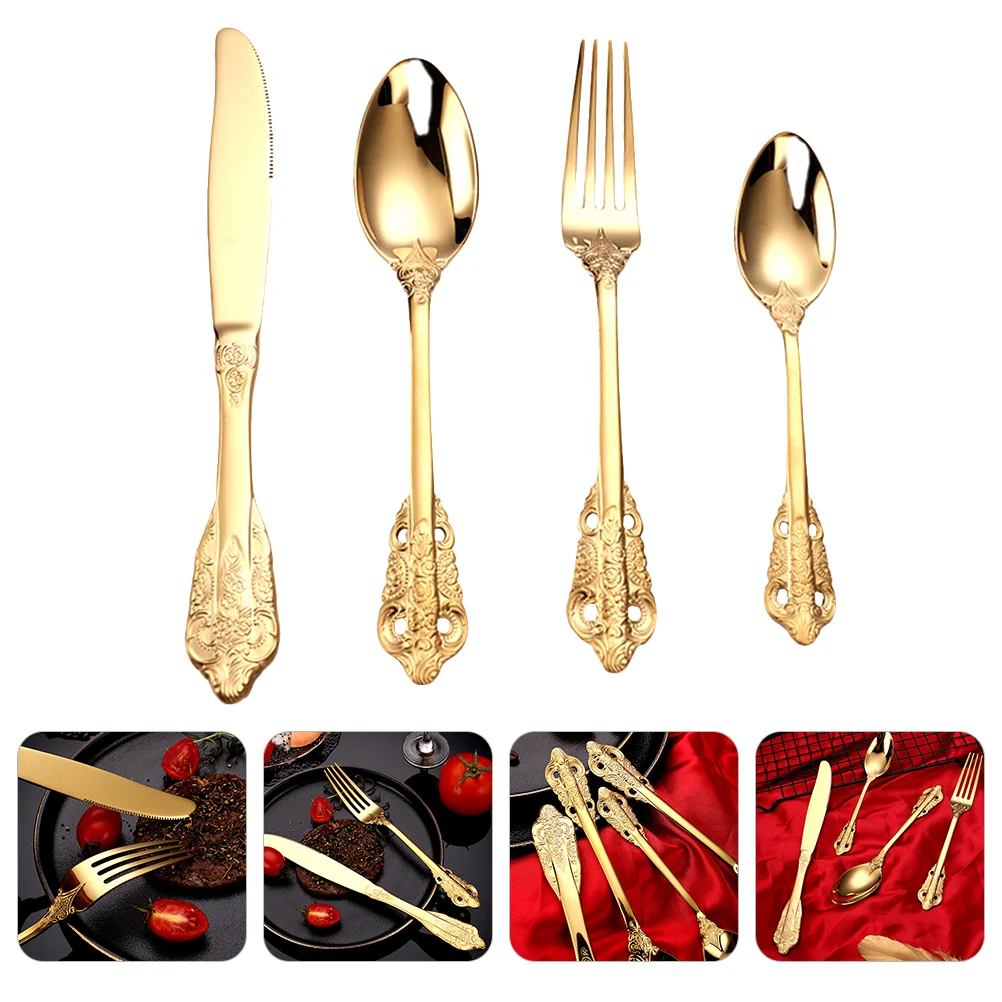 Set Spoon Silverware Flatwaregift Floral Steak Vintage Fork Dessert Gold Sugar Year Serving New Dinnerware Steel Stainless
Set Spoon Silverware Flatwaregift Floral Steak Vintage Fork Dessert Gold Sugar Year Serving New Dinnerware Steel Stainless