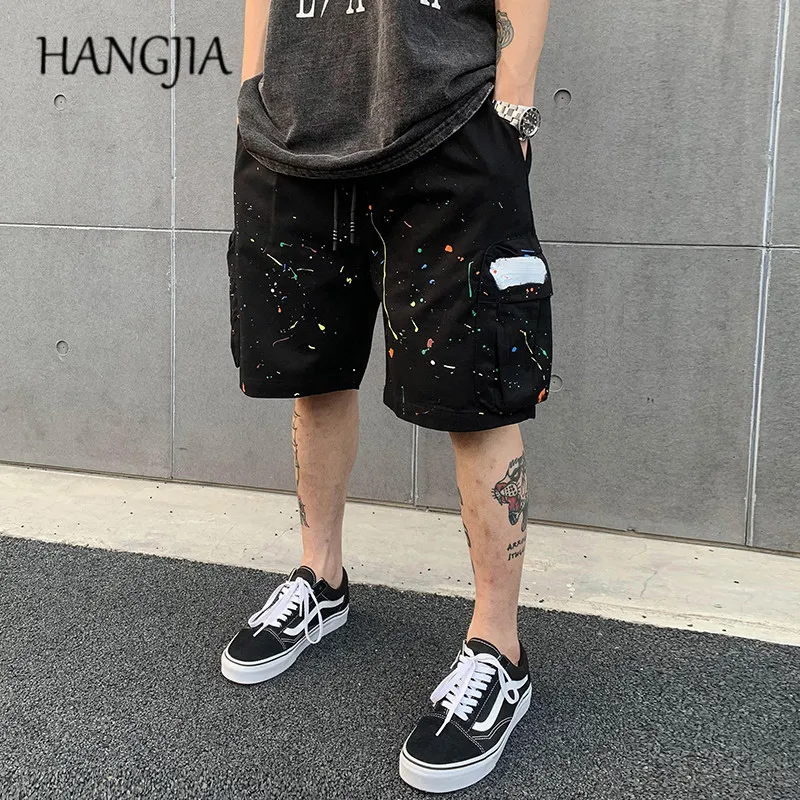 Hip Hop Ink-splashing Cargo Shorts Summer Harajuku Streetwear Loose Casual Shorts Mens Women Graffiti Big Pocket Cargo Trousers
Hip Hop Ink-splashing Cargo Shorts Summer Harajuku Streetwear Loose Casual Shorts Mens Women Graffiti Big Pocket Cargo Trousers