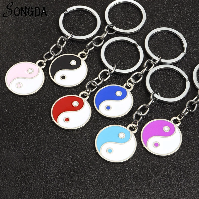 Enamel Round Tai Ji Yin Yang Key Chains Pendant Holder Chinese Taoism Sign Metal Charms Keychains Keyrings Handmade Jewelry Gift
Enamel Round Tai Ji Yin Yang Key Chains Pendant Holder Chinese Taoism Sign Metal Charms Keychains Keyrings Handmade Jewelry Gift