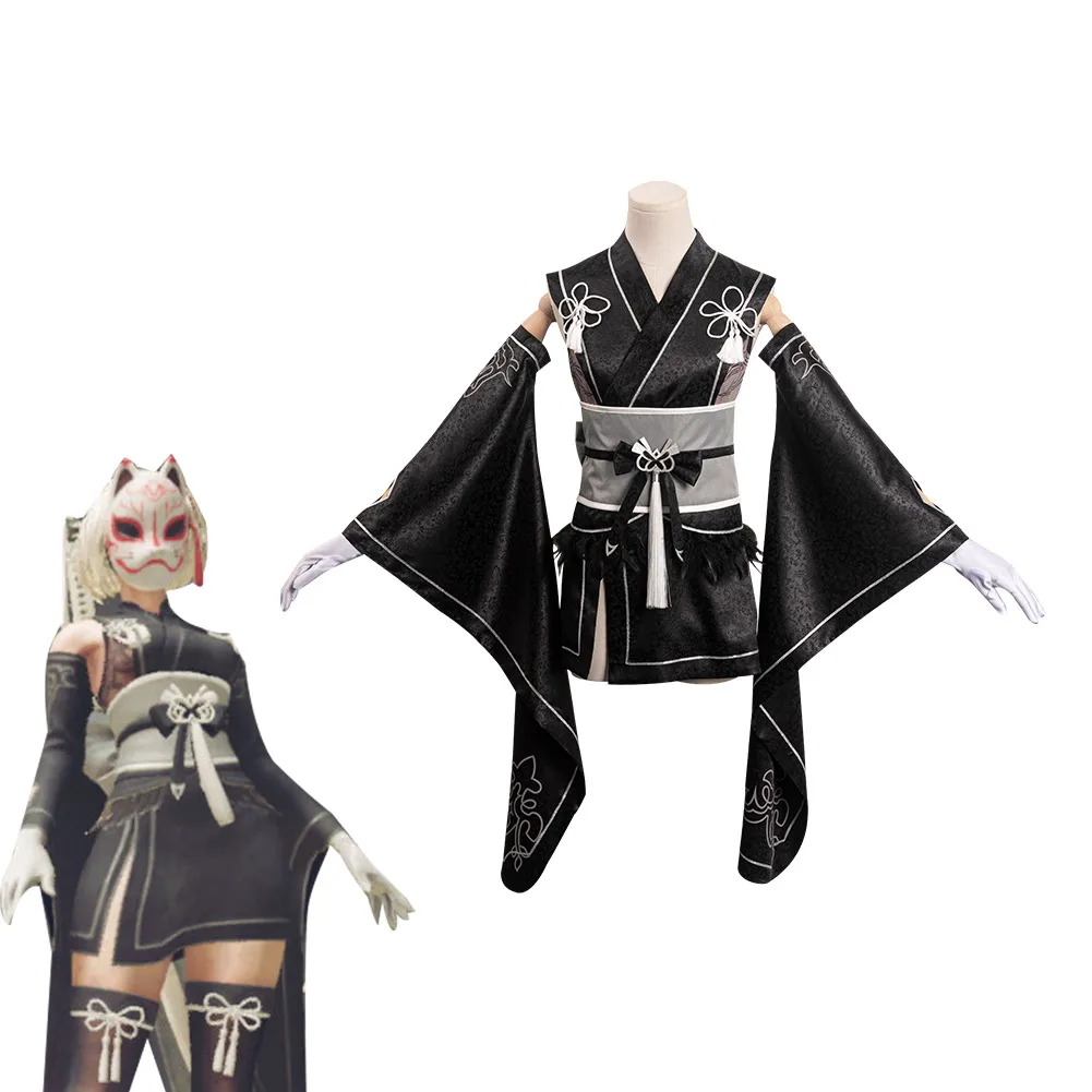 Game NieR:Automata 2B YoRHa Cosplay Anime Costume Kimono Dress Fantasia Women Halloween Carnival Party Roleplay Disguise Suit
Game NieR:Automata 2B YoRHa Cosplay Anime Costume Kimono Dress Fantasia Women Halloween Carnival Party Roleplay Disguise Suit