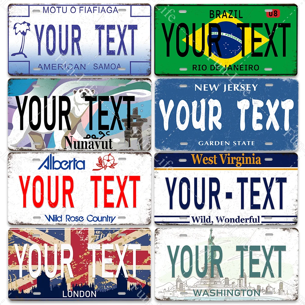 New Text Custom License Plate Poster Vintage Home Decor Retro Metal Tin Signs Pub Car Garage Wall Art Home Decor
New Text Custom License Plate Poster Vintage Home Decor Retro Metal Tin Signs Pub Car Garage Wall Art Home Decor