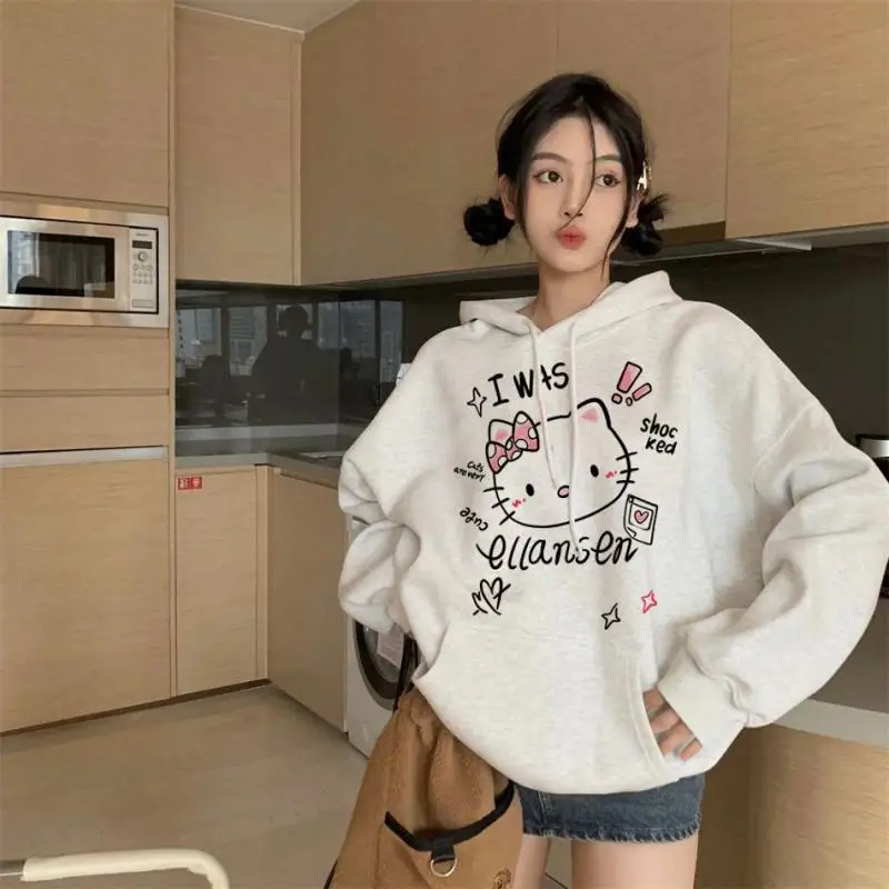 Женская хлопковая толстовка с капюшоном Sanrio, милая осенне-зимняя толстовка с капюшоном в стиле преппи из аниме «Hello Kitty», подарок на день рождения
Женская хлопковая толстовка с капюшоном Sanrio, милая осенне-зимняя толстовка с капюшоном в стиле преппи из аниме «Hello Kitty», подарок на день рождения