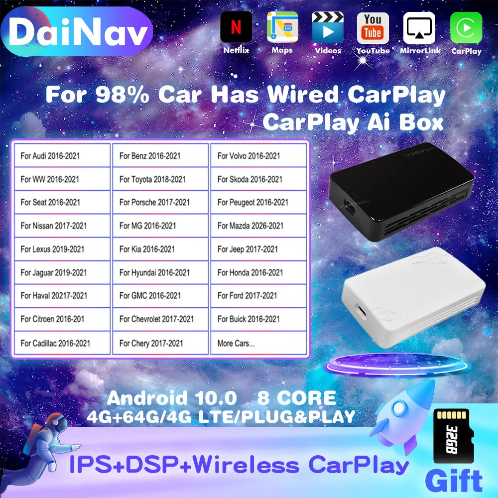 Carplay Android Box 4 + 64G Android 10,0 для Mercedes Benz A B C E S GL Class для Apple Carplay Ai Box Android Auto Box
Carplay Android Box 4 + 64G Android 10,0 для Mercedes Benz A B C E S GL Class для Apple Carplay Ai Box Android Auto Box