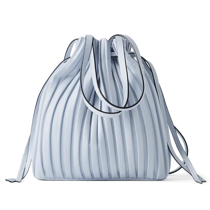 Korean Version Fashion Womens Bag Simple Solid Color Wrinkled Bucket Bag Women's One Shoulder Messenger Bag Designer Handbag
Korean Version Fashion Womens Bag Simple Solid Color Wrinkled Bucket Bag Women's One Shoulder Messenger Bag Designer Handbag