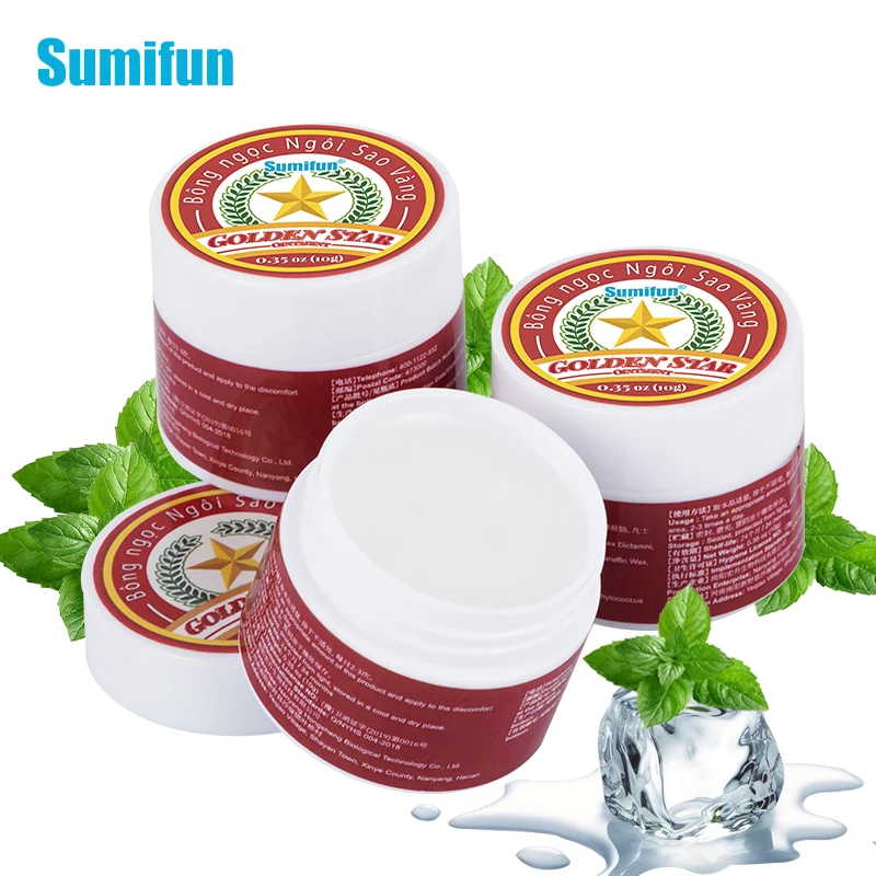 1/3/5Pcs Sumifun Cooling Oil Chinese Menthol Golden Star Balm Headache Dizziness Cold Stuffy Nose Relief Cream Summer Products
1/3/5Pcs Sumifun Cooling Oil Chinese Menthol Golden Star Balm Headache Dizziness Cold Stuffy Nose Relief Cream Summer Products