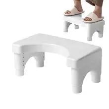 Poop Stool Height Adjustable Anti-Slip Foot Stools Odorless Bathroom Pooping Accessories Adjustable Chair For Patients Seniors