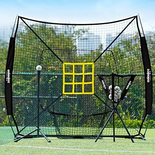 Softball Practice Combo - 7 X 7 Feet Net Tee Caddy 12 Pack Baseballs Set, Upgraded Vivid Strike Zone, Baseball Backstop Practice
Softball Practice Combo - 7 X 7 Feet Net Tee Caddy 12 Pack Baseballs Set, Upgraded Vivid Strike Zone, Baseball Backstop Practice