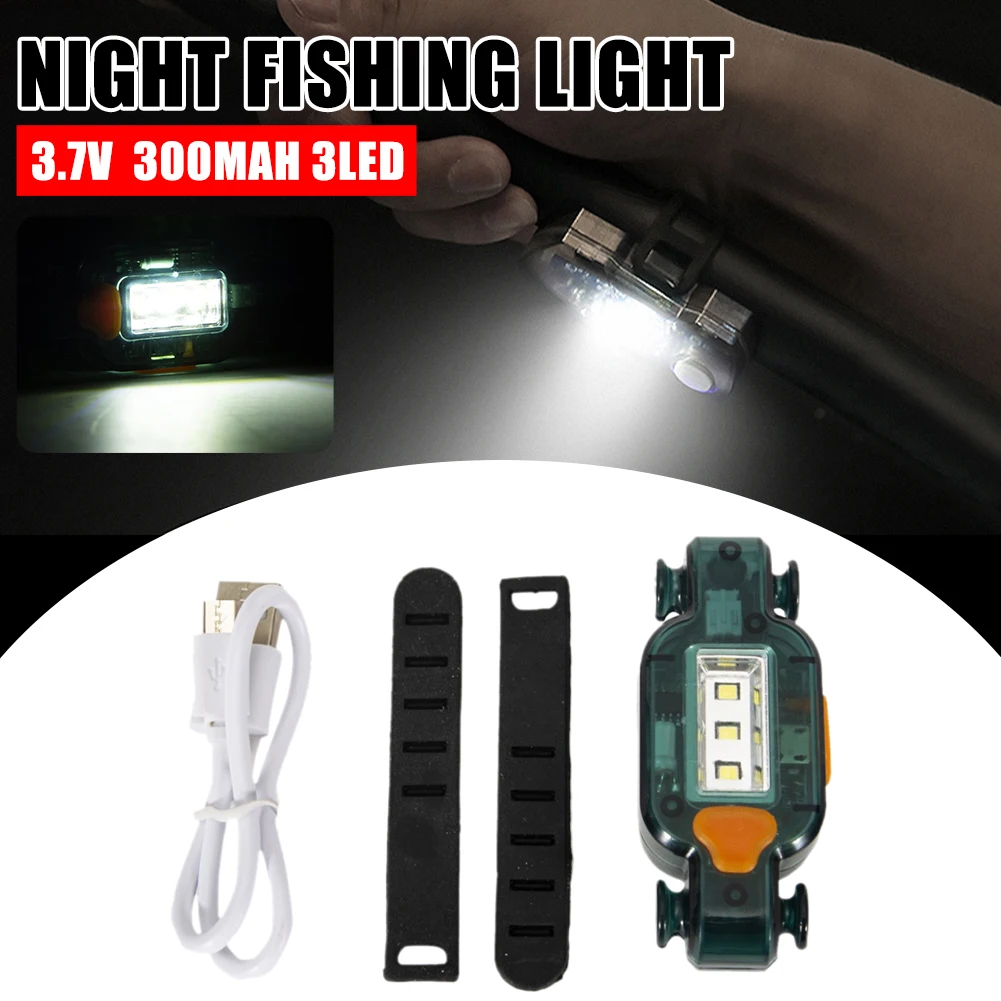 Night Fishing Induction Light Bait Lamp 3LED USB Rechargeable Intelligent Sensor Strap on Rod Waterproof Fishing Tool Accessorie
Night Fishing Induction Light Bait Lamp 3LED USB Rechargeable Intelligent Sensor Strap on Rod Waterproof Fishing Tool Accessorie