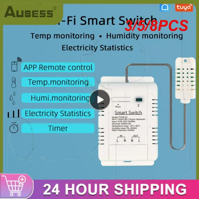 3/5/8PCS With Alexa Google Home Smart Temperature And Humidity Sensor Electricity Statistics 16a Wifi Smart Switch
3/5/8PCS With Alexa Google Home Smart Temperature And Humidity Sensor Electricity Statistics 16a Wifi Smart Switch