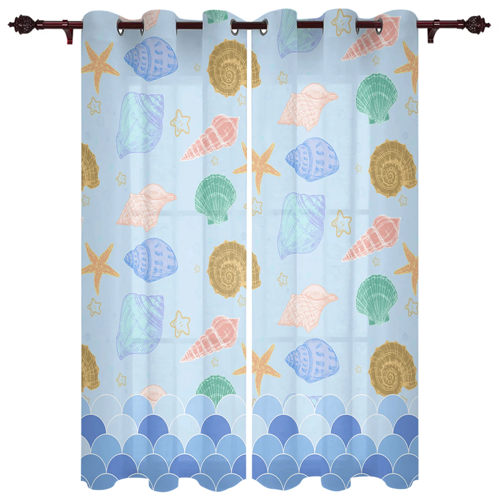 Шторы с морскими звездами на окна, занавески для гостиной, кухни, Современный домашний декор, лечебные драпировки для спальни 
Шторы с морскими звездами на окна, занавески для гостиной, кухни, Современный домашний декор, лечебные драпировки для спальни