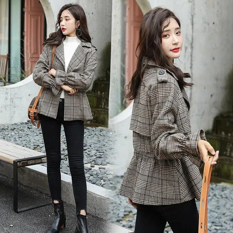 Windbreaker Jacket Womens 2022 Spring New Korean Loose British Style Imitation Woolen Coat Large Size Short Waisted Outerwear
Windbreaker Jacket Womens 2022 Spring New Korean Loose British Style Imitation Woolen Coat Large Size Short Waisted Outerwear