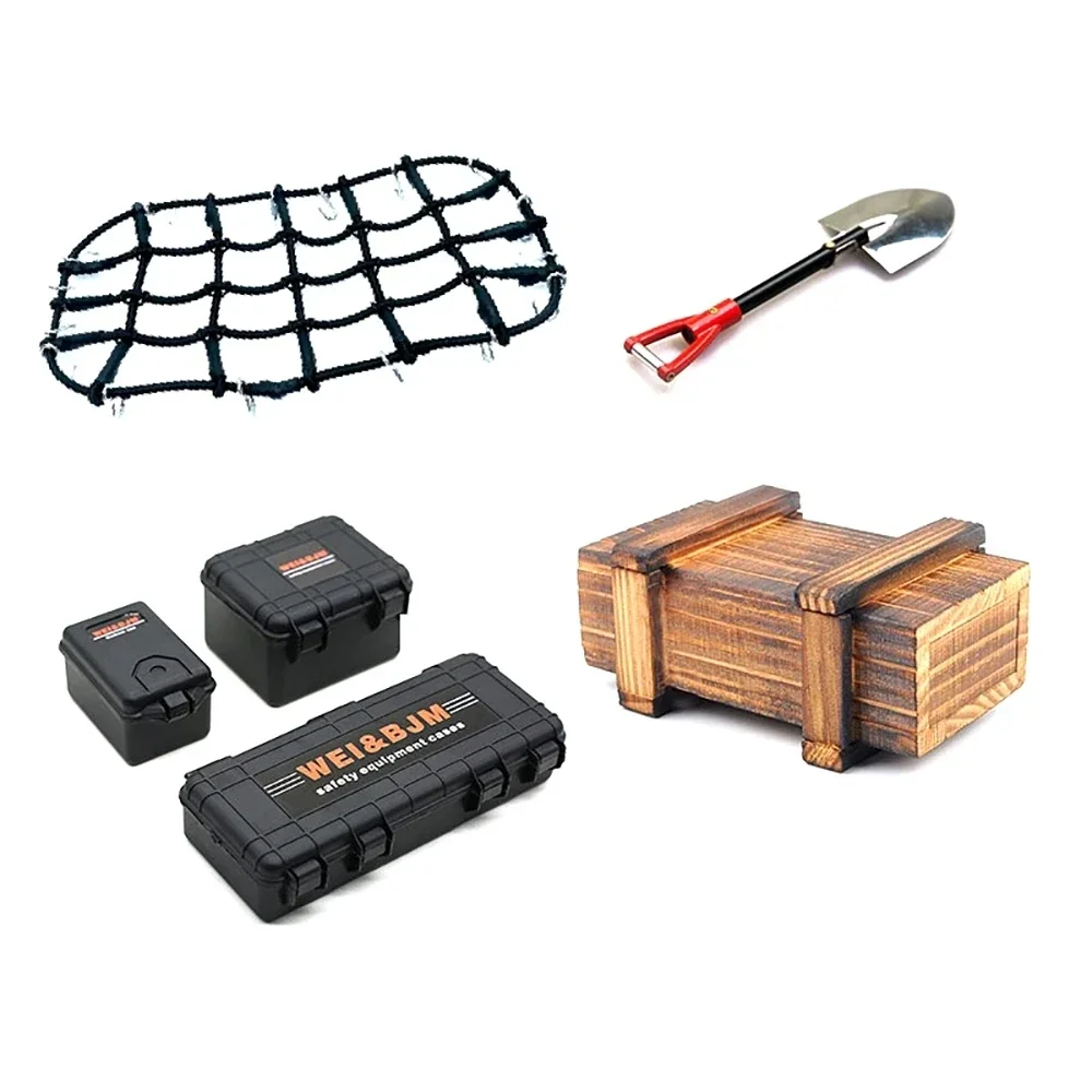 NEW 6PCS/Set Simulated Decoration Suitcase Luggage Net Shovel for TRX4 Defender SCX10 D90 90046 90047 RC Car Accessories
NEW 6PCS/Set Simulated Decoration Suitcase Luggage Net Shovel for TRX4 Defender SCX10 D90 90046 90047 RC Car Accessories