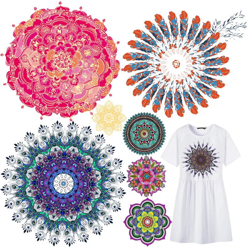 Thermoadhesive Patch Diy Applique Mandala Flower Art Painting Patches Thermal Stickers on Clothes Iron-on Transfers for Clothing
Thermoadhesive Patch Diy Applique Mandala Flower Art Painting Patches Thermal Stickers on Clothes Iron-on Transfers for Clothing