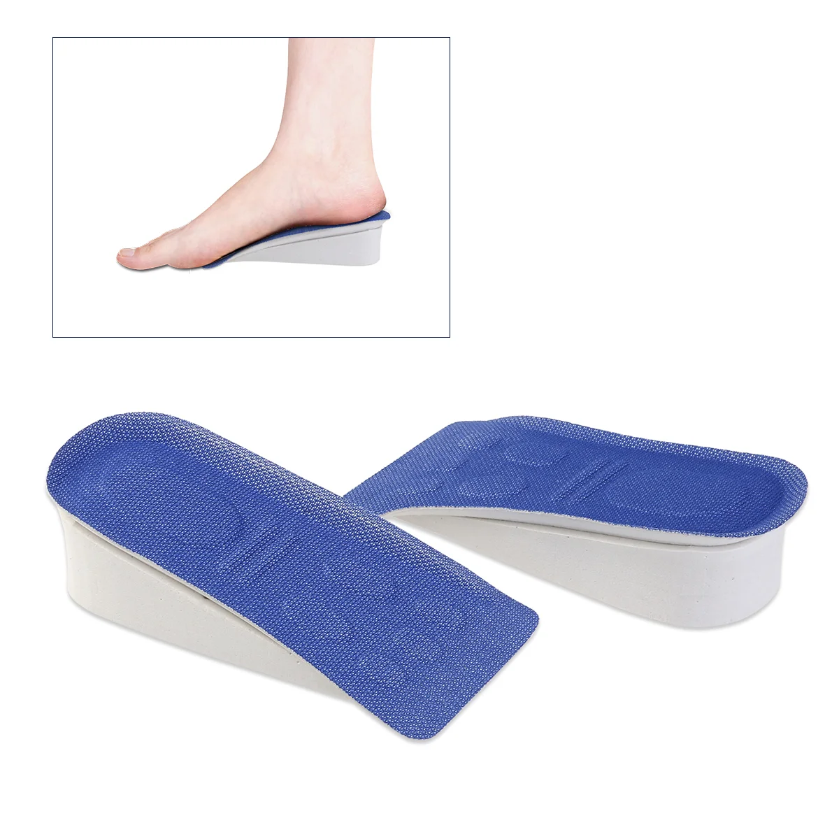 

WINOMO Pair of EVA 3CM Invisible Heel Insert Taller Height Lift Pad Shoes Insole (Random Color)