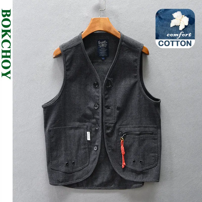 2022 Autumn Winter New Men's Casual Vintage Vest Cotton Zip Design Multi Pockets Single Breasted Comfort Fold Wear Top AZ208
2022 Autumn Winter New Men's Casual Vintage Vest Cotton Zip Design Multi Pockets Single Breasted Comfort Fold Wear Top AZ208