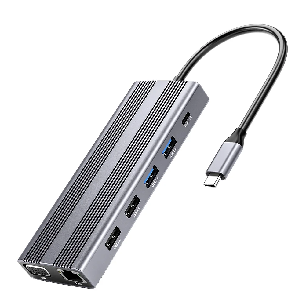 12 in 1 Type-C Multiple Expander 2.0 USB Hub USB 3.0 Hub Adapter for Computer
12 in 1 Type-C Multiple Expander 2.0 USB Hub USB 3.0 Hub Adapter for Computer