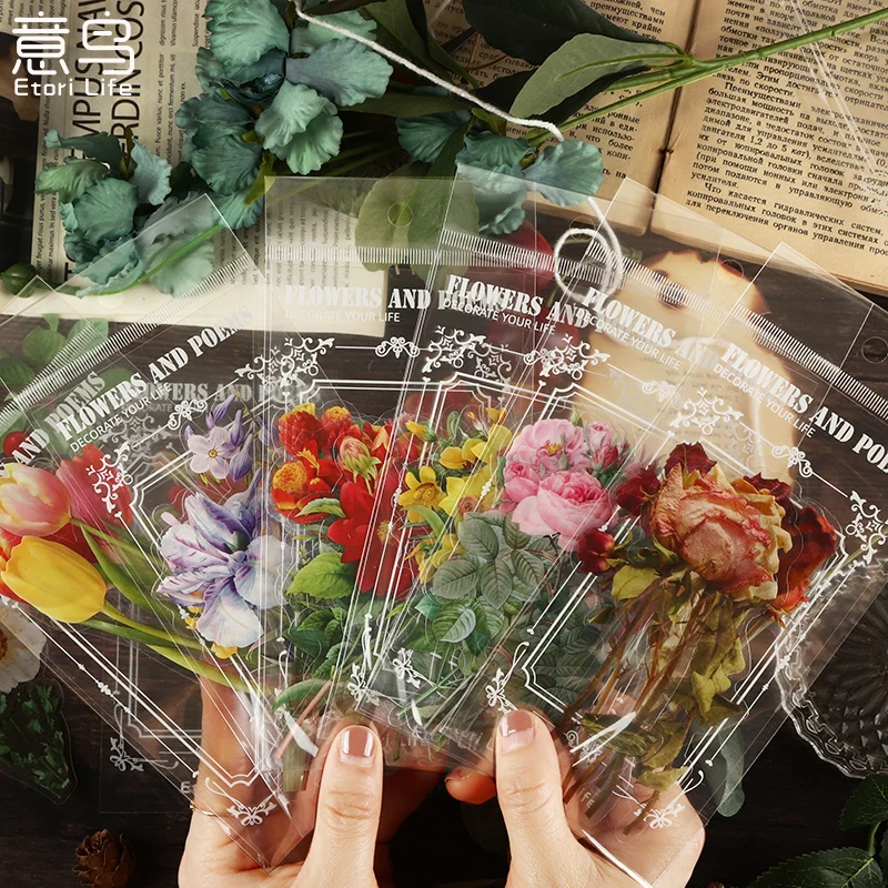 7pcs/pack large size PET Floral Series Sticker Decor Junk Journal DIY Scrapbooking Label Diary Journal Planner Craft Stickers
7pcs/pack large size PET Floral Series Sticker Decor Junk Journal DIY Scrapbooking Label Diary Journal Planner Craft Stickers
