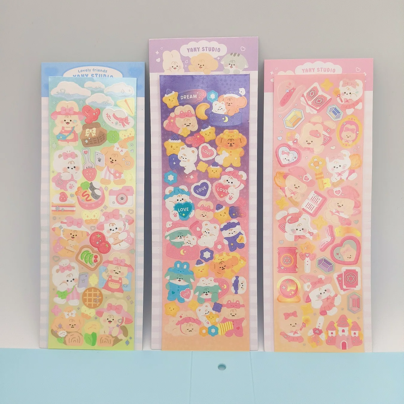 10PCS/LOT INS Fashion Bright Colors Happy Little Bear Theme Shining Paper Stickers Set 4.7*14cm Kawaii Stationery Free Shipping 
10PCS/LOT INS Fashion Bright Colors Happy Little Bear Theme Shining Paper Stickers Set 4.7*14cm Kawaii Stationery Free Shipping