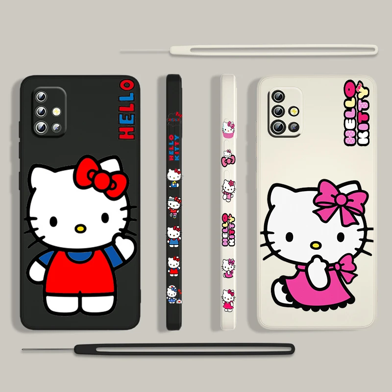 Hello Kitty Cat Girl Gift For Samsung Galaxy A73 A53 A33 A52 A32 A22 A71 A51 A21S A03 A50 4G 5G Liquid Left Rope Phone Case Capa 
Hello Kitty Cat Girl Gift For Samsung Galaxy A73 A53 A33 A52 A32 A22 A71 A51 A21S A03 A50 4G 5G Liquid Left Rope Phone Case Capa