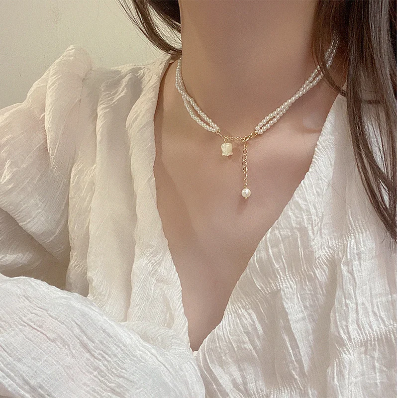 Super Fairy Double Layer Shiny Pearl Love Pendant Stackable Necklace Female Bow Knot Flower Fashion Clavicle Chain
Super Fairy Double Layer Shiny Pearl Love Pendant Stackable Necklace Female Bow Knot Flower Fashion Clavicle Chain