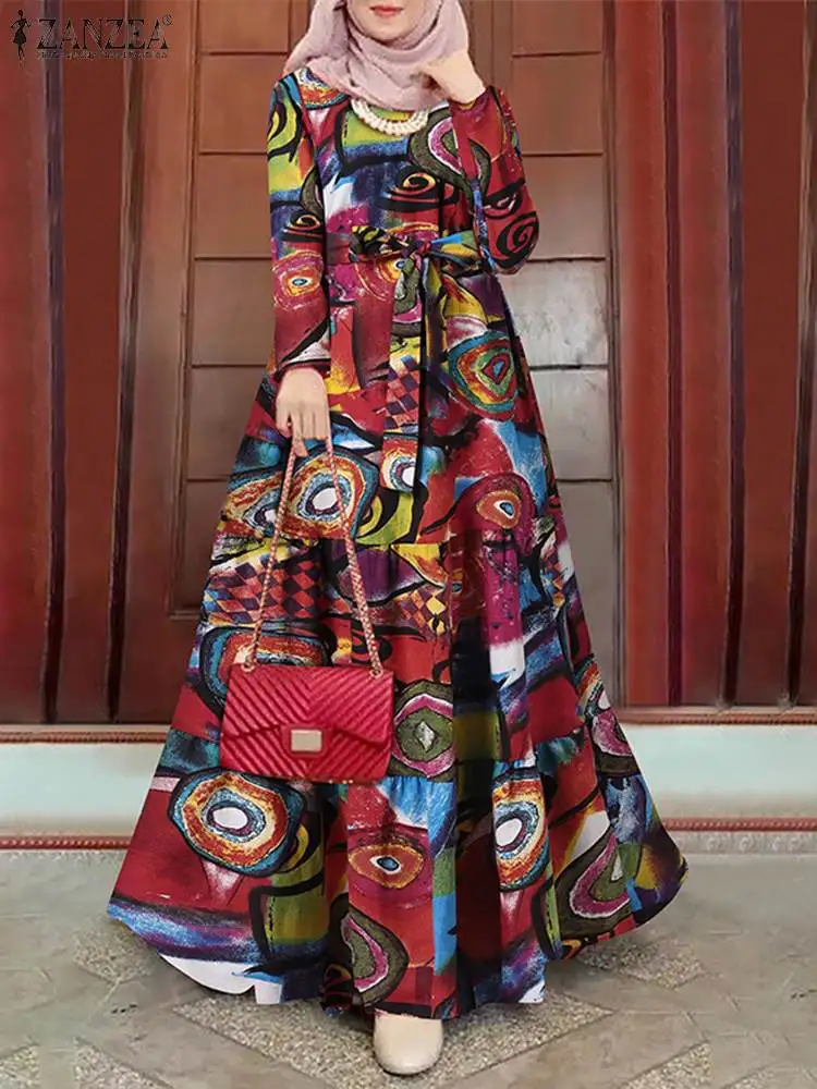 ZANZEA Spring Long Sleeve Floral Printed Ramadan Muslim Dress Women Vintage Dubai Turkey Abaya Hijab Dress Robe Femme Dresses
ZANZEA Spring Long Sleeve Floral Printed Ramadan Muslim Dress Women Vintage Dubai Turkey Abaya Hijab Dress Robe Femme Dresses