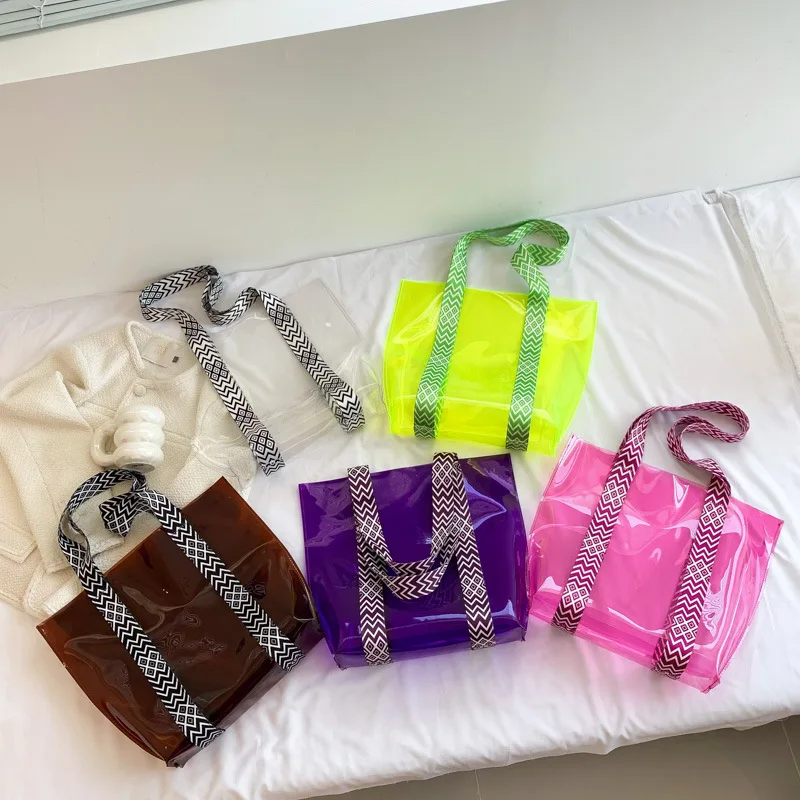 2023 New Tote Bag Women Transparent Pvc Handbag Purse Korean Summer Shopping Bag Vacation Beach Shoulder Bags Sac A Main Femme
2023 New Tote Bag Women Transparent Pvc Handbag Purse Korean Summer Shopping Bag Vacation Beach Shoulder Bags Sac A Main Femme