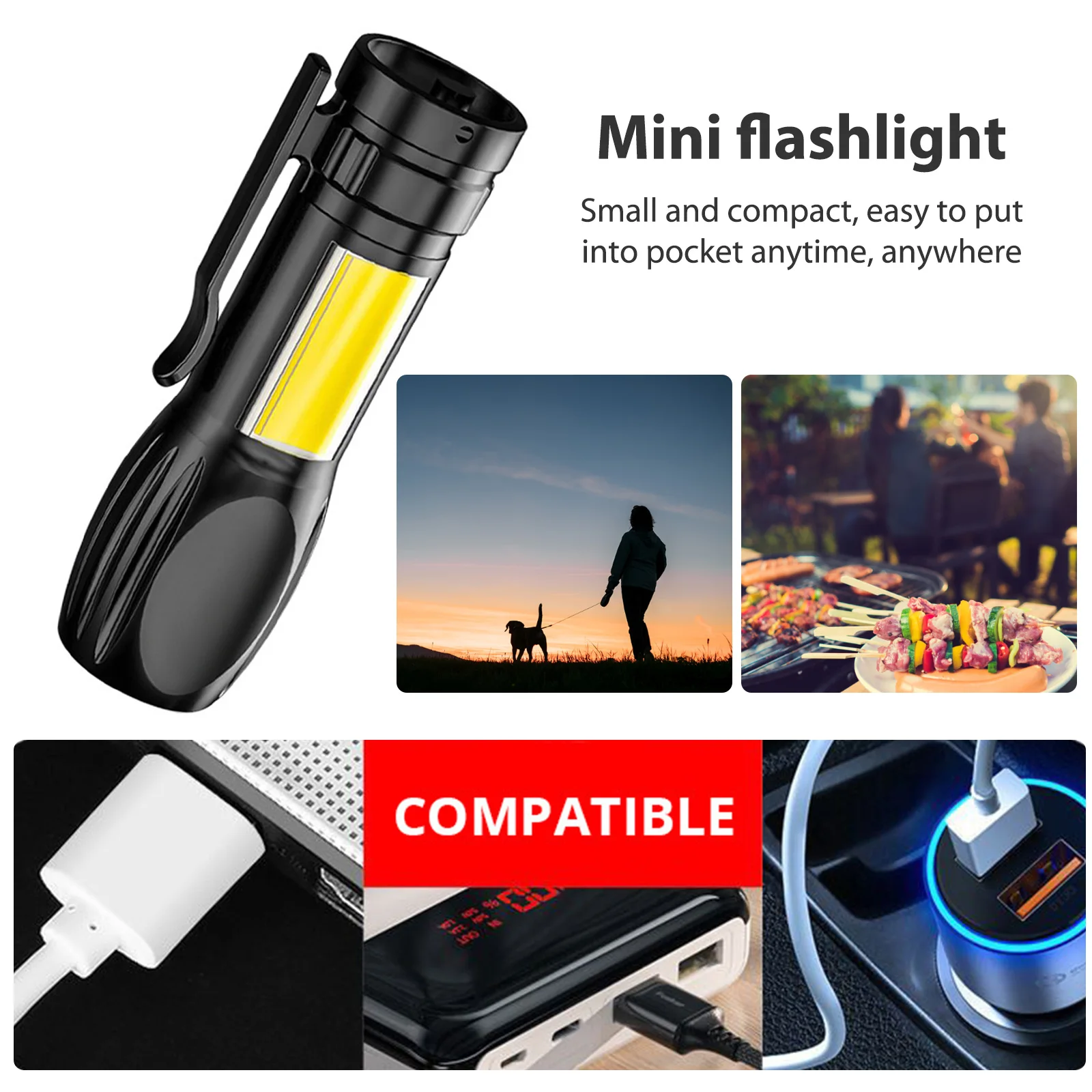 USB COB босветильник Многофункциональный перезаряжаемый фсветильник для кемпинга суперъяркий домашний светодиодный фонасветильник с зумом ...
USB COB босветильник Многофункциональный перезаряжаемый фсветильник для кемпинга суперъяркий домашний светодиодный фонасветильник с зумом ...