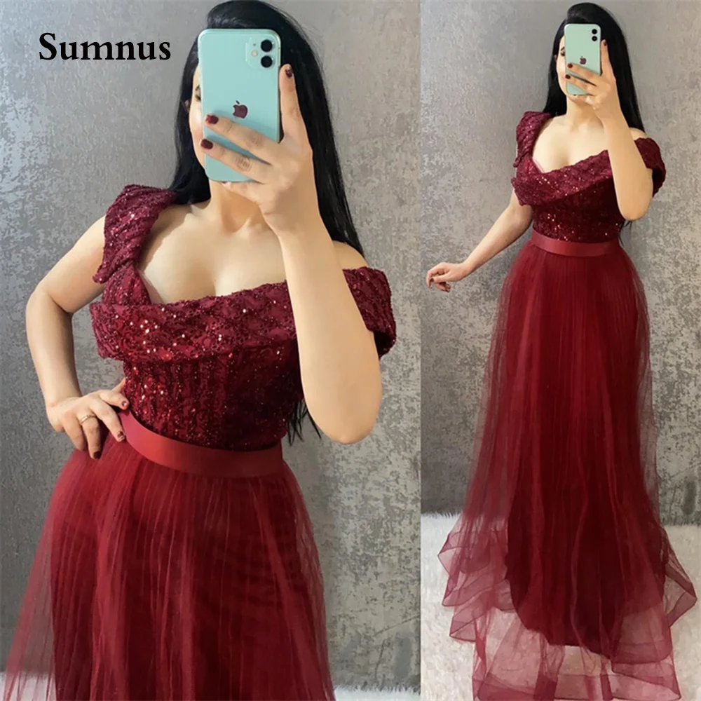 Sumnus Elegant A Line Evening Dress Off The Shoulder Sequined Customize Prom Dresses Tulle Plus Size Long Formal Gowns
Sumnus Elegant A Line Evening Dress Off The Shoulder Sequined Customize Prom Dresses Tulle Plus Size Long Formal Gowns