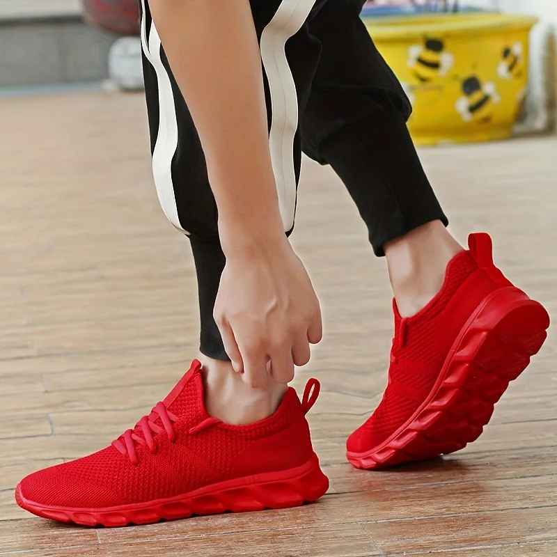 Men's Running Shoes Couple Knit Breathable Lightweight Running Shoes Outdoor Athletic Walking Sneakers, Spring And Summer
Men's Running Shoes Couple Knit Breathable Lightweight Running Shoes Outdoor Athletic Walking Sneakers, Spring And Summer