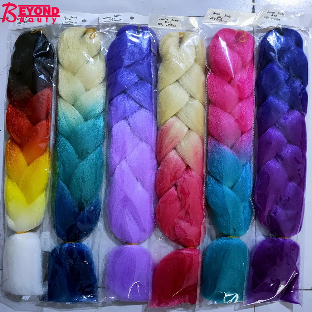 Beyond Synthetic 24Inch 100G Wholesale Single Ombre Color Glowing Hair Extension Twist Box Jumbo Braids Kanekalon Hair For Women
Beyond Synthetic 24Inch 100G Wholesale Single Ombre Color Glowing Hair Extension Twist Box Jumbo Braids Kanekalon Hair For Women