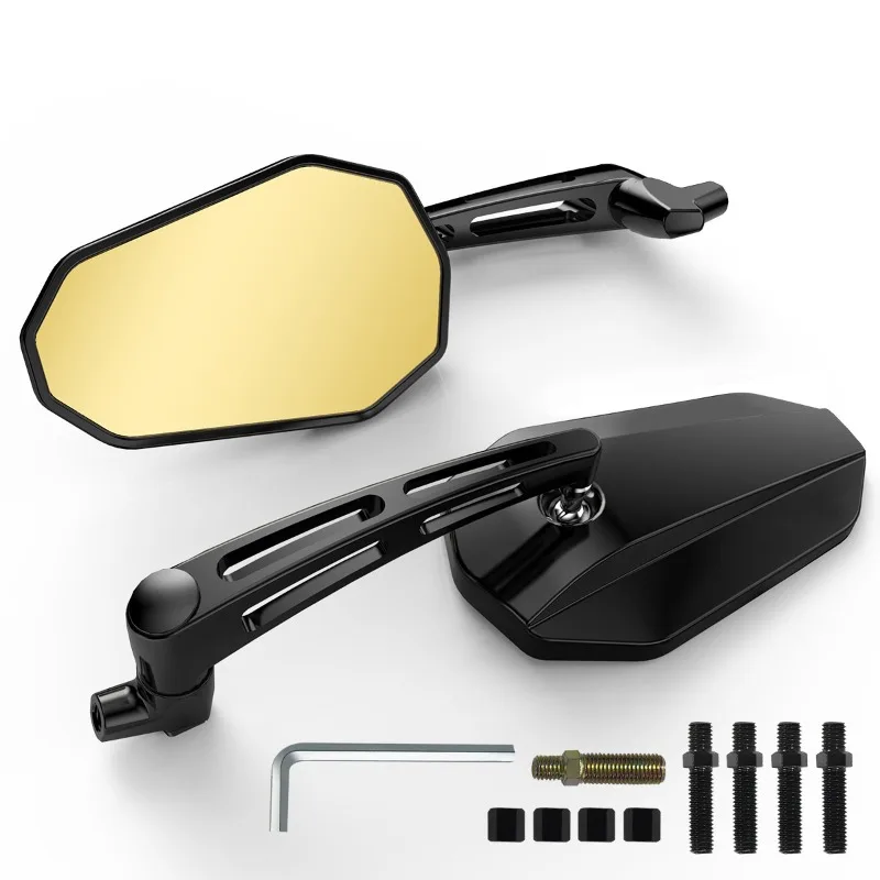 

Universal Motorcycle Electric Car Rearview Mirror Vintage Handlebar Pedal Modification Wide Angle Reflector Modified Accessories