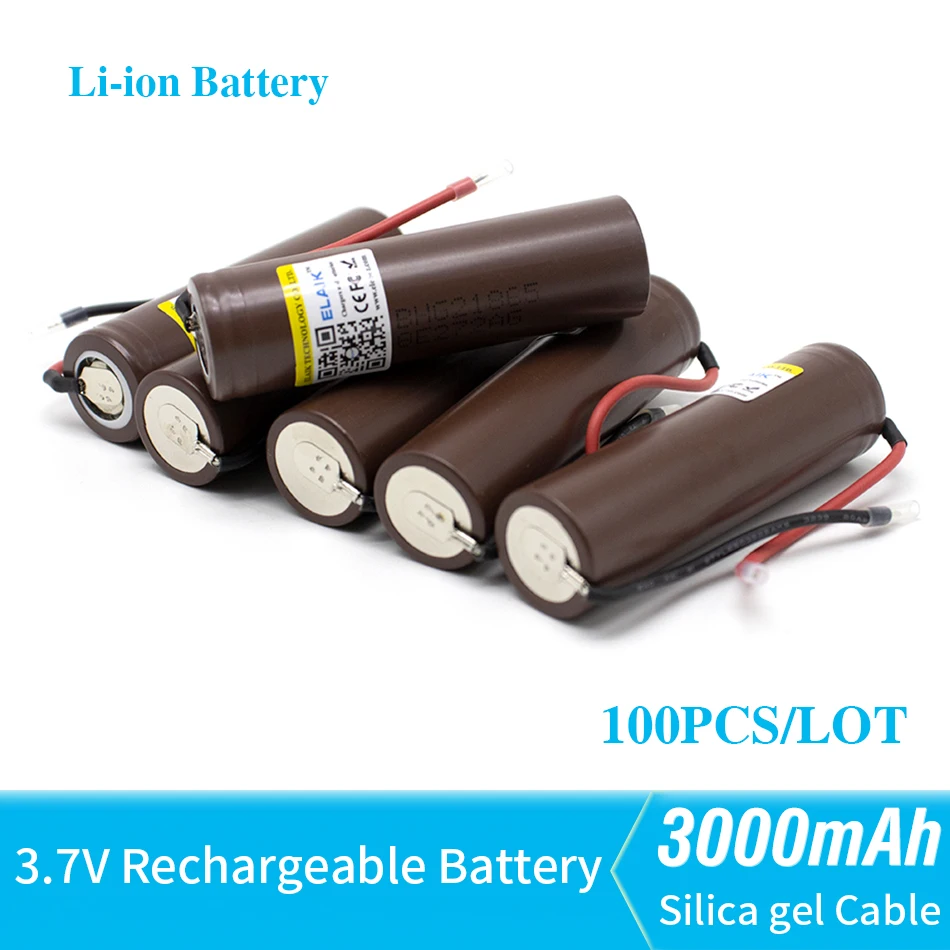 100 шт. ELAIK hg2 3000 3,6 мАч wiederauf ladголый аккумулятор 18650hg2 v entlaнавоз 20a, круглая батарея, diy никелевый кабель 
100 шт. ELAIK hg2 3000 3,6 мАч wiederauf ladголый аккумулятор 18650hg2 v entlaнавоз 20a, круглая батарея, diy никелевый кабель