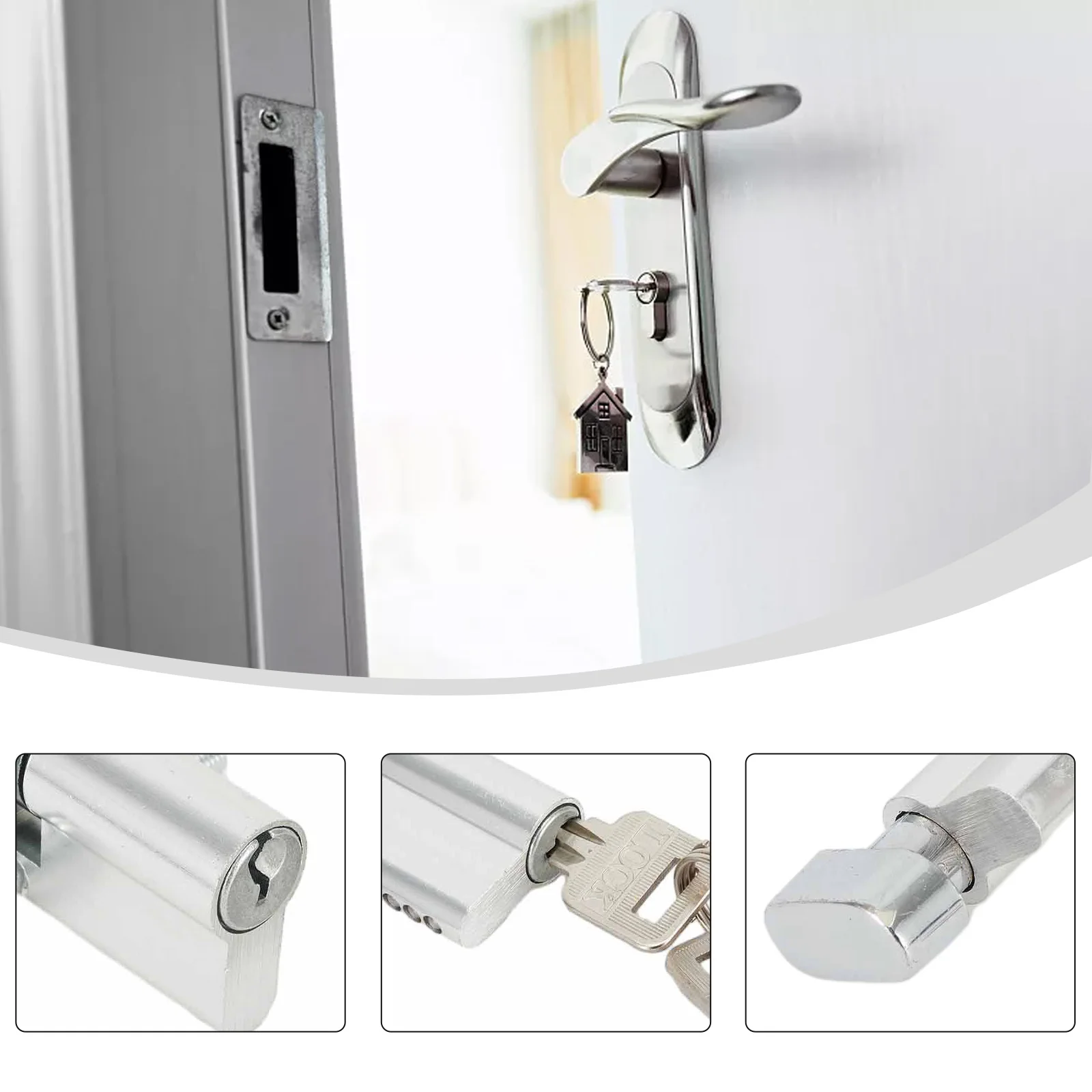 Accessories Lock Cylinder Barrel Door Lock Cylinder Euro Anti Pick Keys Kit Silver Thumb Turn With Screw Against Theft
Accessories Lock Cylinder Barrel Door Lock Cylinder Euro Anti Pick Keys Kit Silver Thumb Turn With Screw Against Theft