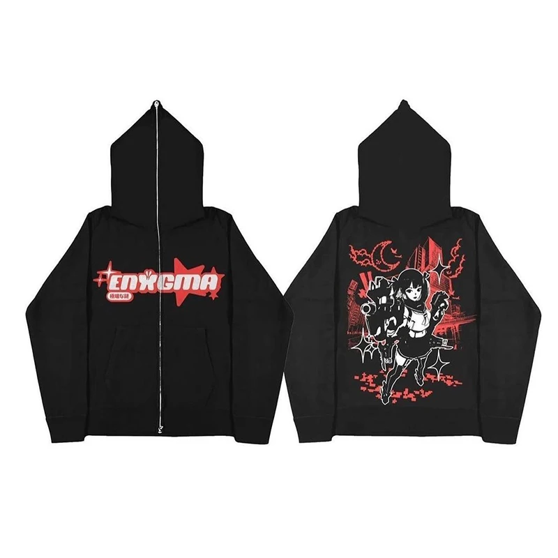 2022 emo Y2K Clothes Zip up OverSize Hoodies Coat Hip Hop Streetwear Women Sweatshirt Anime graphics Goth Harajuku Grunge Jacket 
2022 emo Y2K Clothes Zip up OverSize Hoodies Coat Hip Hop Streetwear Women Sweatshirt Anime graphics Goth Harajuku Grunge Jacket