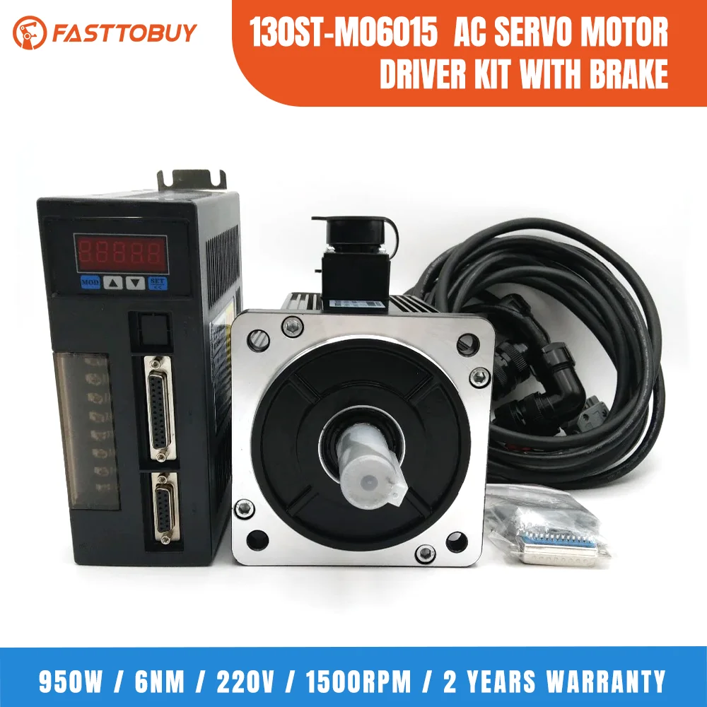 950 Вт 1500 об/мин новейший Серводвигатель комплект с тормозом 130ST-M06015-BZ 6Nm 220VAC для широкого применения с гарантией 2 года
950 Вт 1500 об/мин новейший Серводвигатель комплект с тормозом 130ST-M06015-BZ 6Nm 220VAC для широкого применения с гарантией 2 года