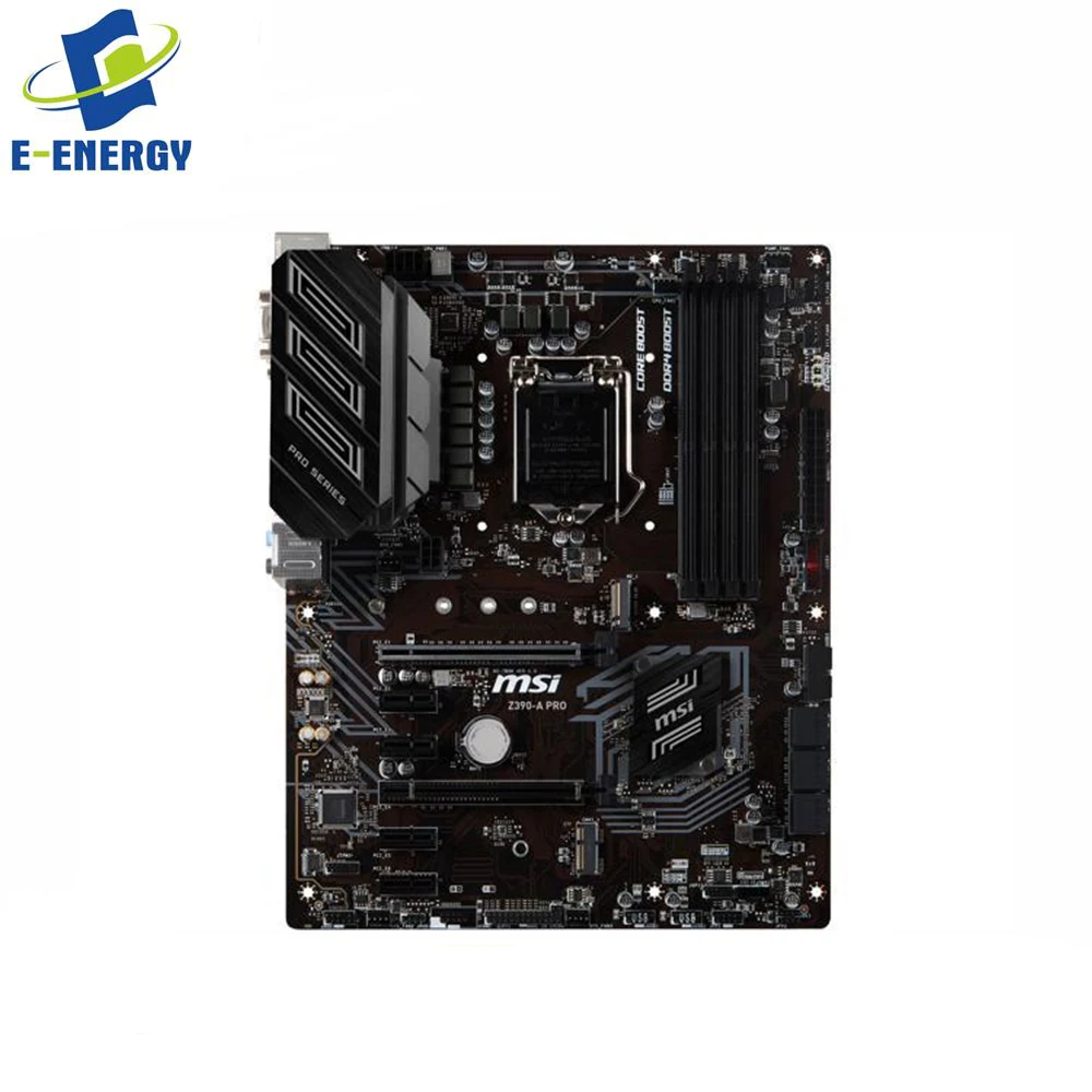 MSI Z390-A PRO LGA1151 Intel 8th and 9th Gen M.2 USB 3.1 Gen 2 DDR4 DP CFX Dual Gigabit LAN ATX Z390 Gaming Motherboard
MSI Z390-A PRO LGA1151 Intel 8th and 9th Gen M.2 USB 3.1 Gen 2 DDR4 DP CFX Dual Gigabit LAN ATX Z390 Gaming Motherboard