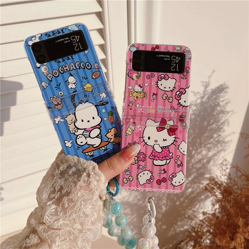 Жесткий Чехол-книжка Sanrio с Hello Kitty для Samsung Galaxy Z Flip 3 4 дюйма 
Жесткий Чехол-книжка Sanrio с Hello Kitty для Samsung Galaxy Z Flip 3 4 дюйма
