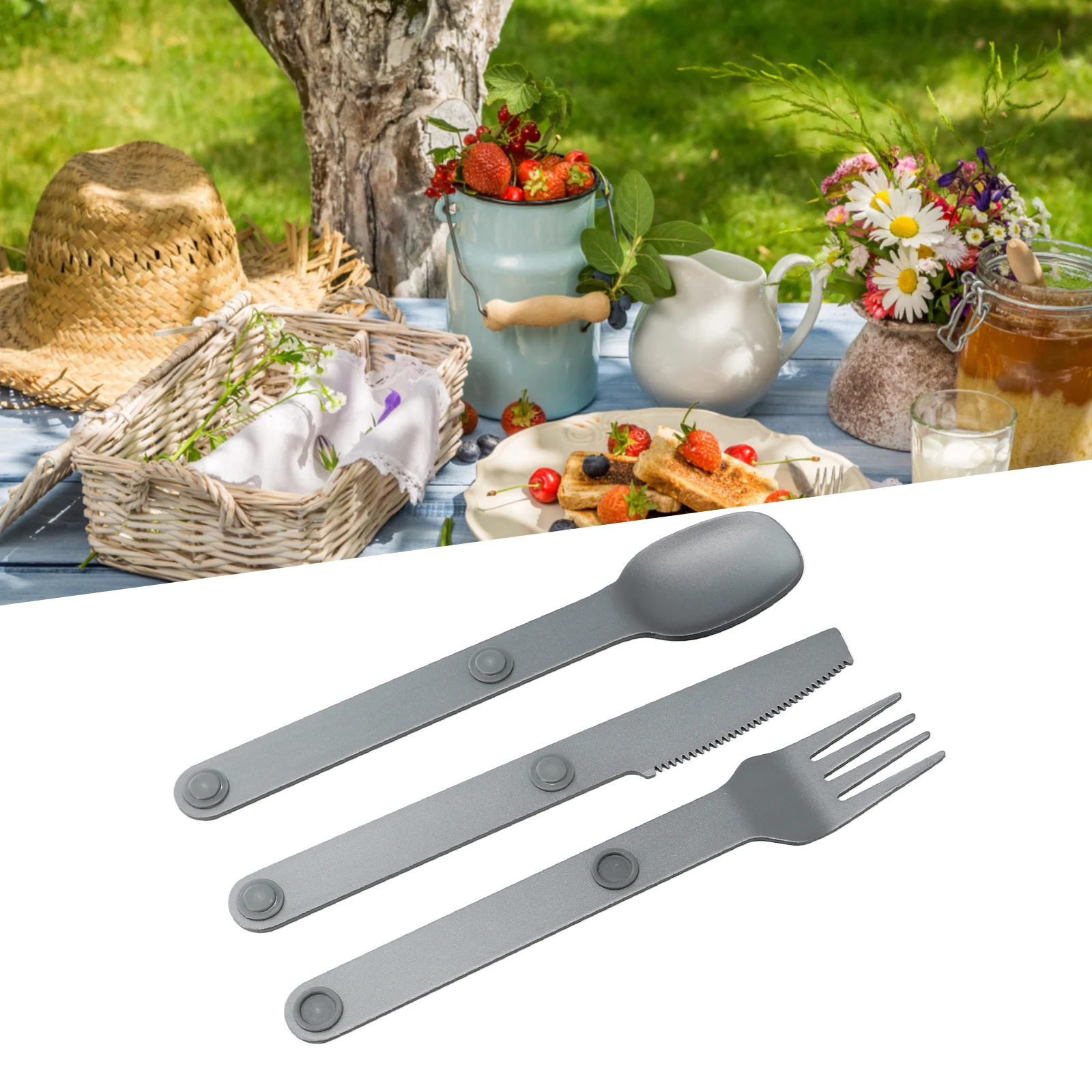 3-In-1 Camping Utensils Set Hot Sale Connect Magnetic Cutter Fork Spoon Flatware Camping Cutlery Travel Carry Kits Parts
3-In-1 Camping Utensils Set Hot Sale Connect Magnetic Cutter Fork Spoon Flatware Camping Cutlery Travel Carry Kits Parts