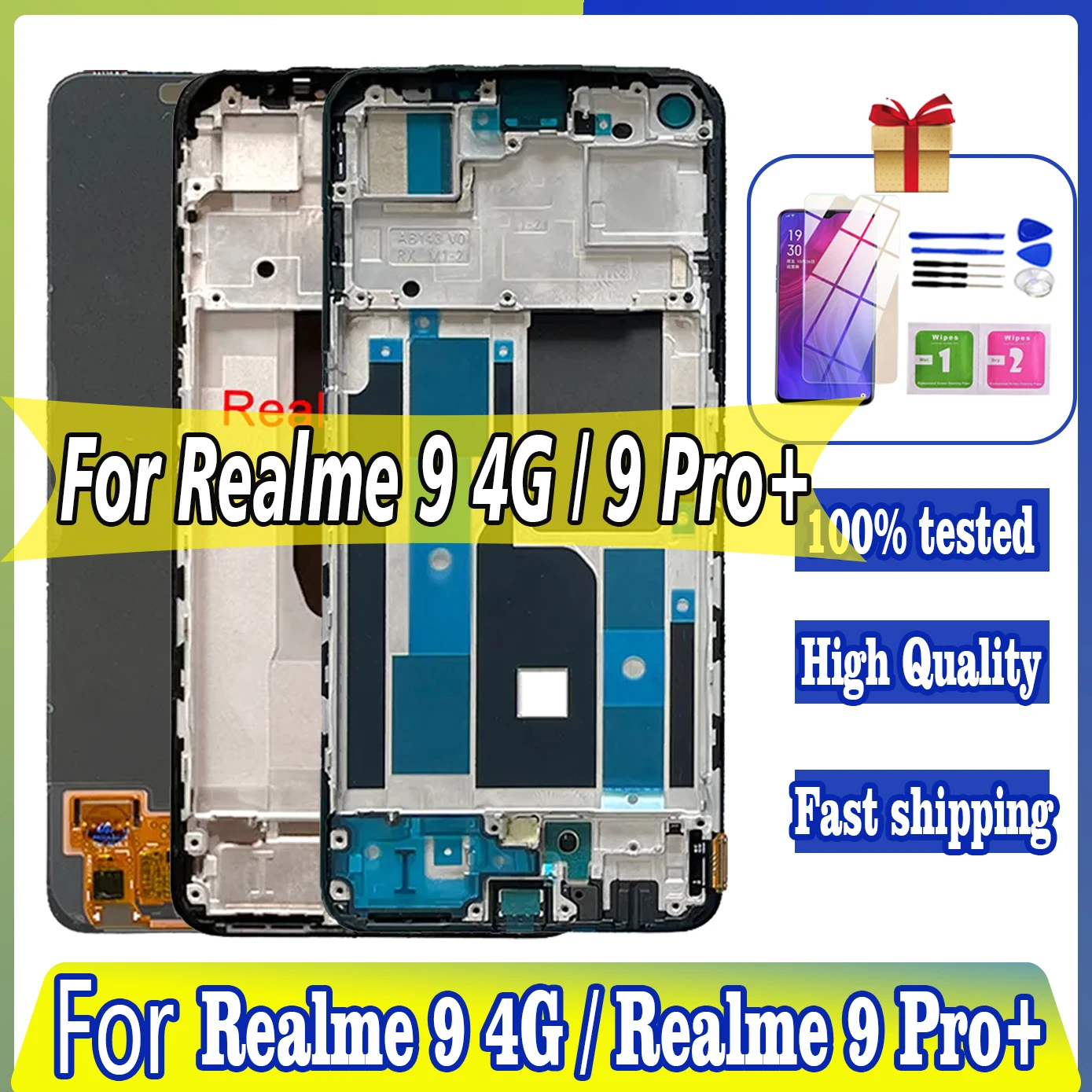6,4 "Оригинальный ЖК-дисплей для Oppo Realme 9 RMX3521, сенсорный дисплей для Realme 9 Pro + 9 Pro Plus RRMX3392 с дигитайзером отпечатков пальцев, панель
6,4 "Оригинальный ЖК-дисплей для Oppo Realme 9 RMX3521, сенсорный дисплей для Realme 9 Pro + 9 Pro Plus RRMX3392 с дигитайзером отпечатков пальцев, панель