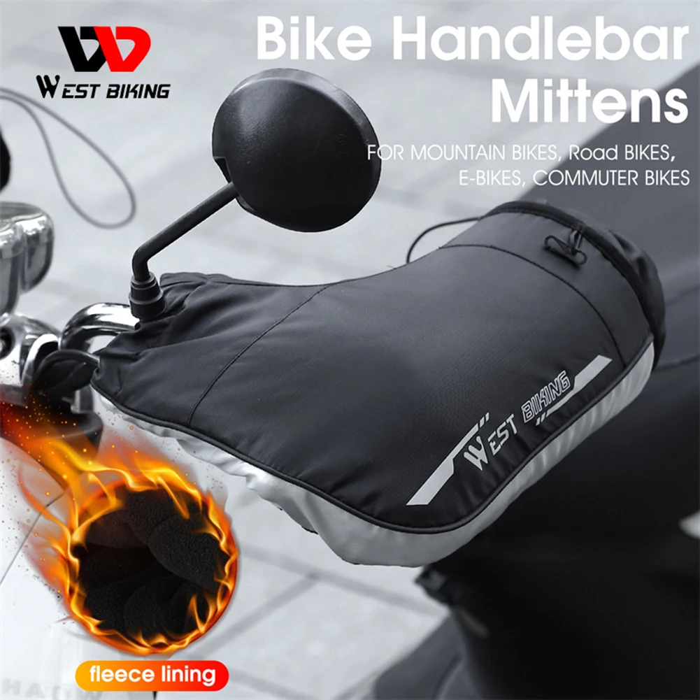 PU Bicycle Handlebar Gloves Windproof Handlebar Hand Warmers Waterproof Thermal Bike Bar Covers Reflective for Cycling Riding
PU Bicycle Handlebar Gloves Windproof Handlebar Hand Warmers Waterproof Thermal Bike Bar Covers Reflective for Cycling Riding
