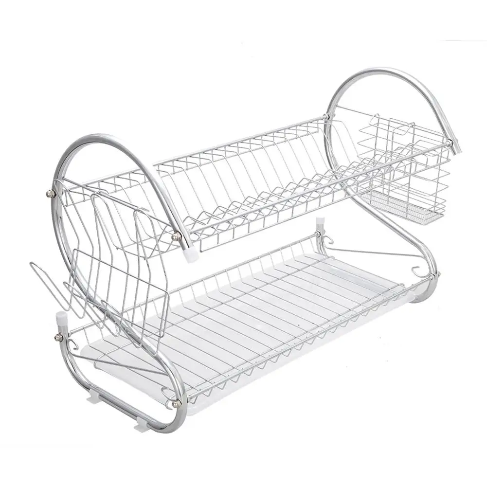 Dish Drying Rack 2 Tier Stainless Steel Dish Rack with Utensil Holder Cup Holder Dish Drainer for Kitchen Counter Top dropship
Dish Drying Rack 2 Tier Stainless Steel Dish Rack with Utensil Holder Cup Holder Dish Drainer for Kitchen Counter Top dropship