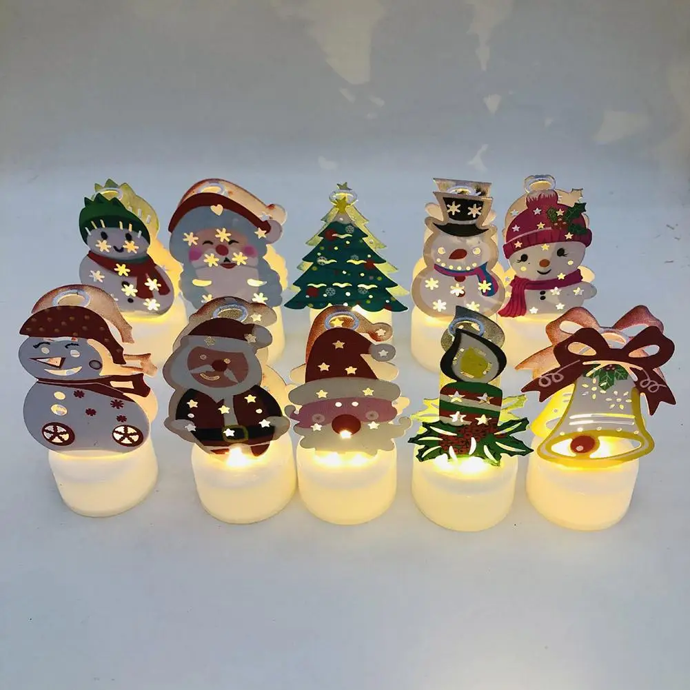 1pc Iron+plastic Led Candle Light Reusable Christmas Tree Snowman Bell Light String Home Night Lamp For Christmas Decoration
1pc Iron+plastic Led Candle Light Reusable Christmas Tree Snowman Bell Light String Home Night Lamp For Christmas Decoration