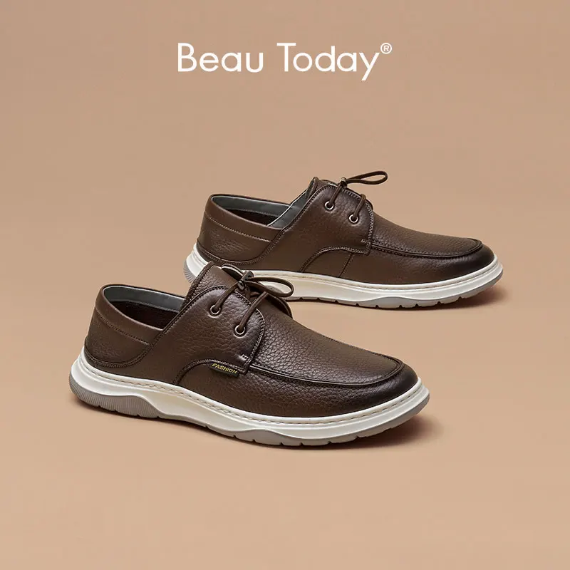 BeauToday Casual Flats Men Lace Up Round Toe Closure Metal Eyelets Genuine Leather Spring Outdoor Male Shoes Handmade 50080
BeauToday Casual Flats Men Lace Up Round Toe Closure Metal Eyelets Genuine Leather Spring Outdoor Male Shoes Handmade 50080