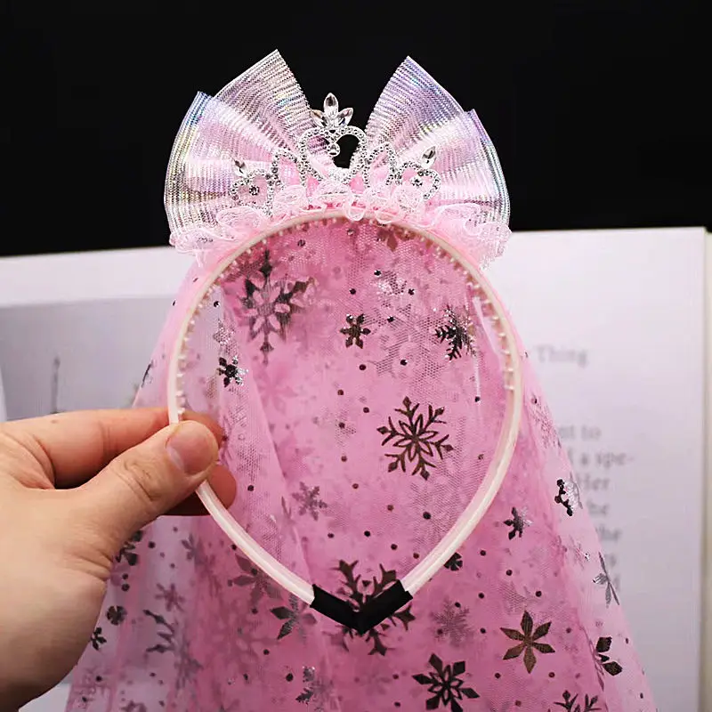 Girls Cartoon Cute Crown Headband Princess Veil Bow Hairband Children Fashion Hair band Kid Birthday Gift Sweet Hair Accessories
Girls Cartoon Cute Crown Headband Princess Veil Bow Hairband Children Fashion Hair band Kid Birthday Gift Sweet Hair Accessories