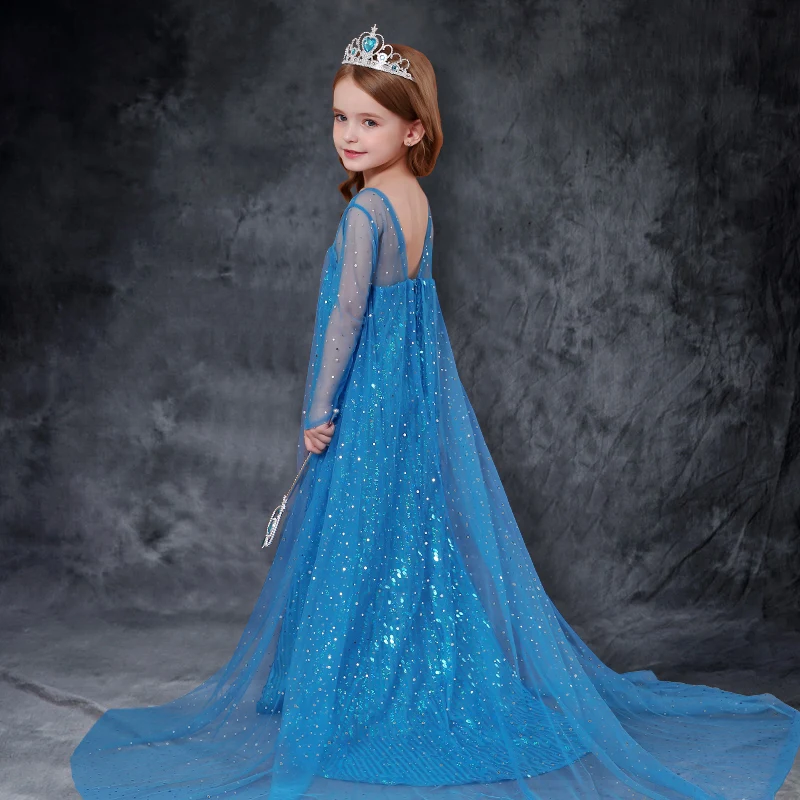 Elsa Princess Dress Frozen Love Sand Skirt Elsa Girls Spring and Autumn Long Sleeve Children's Wear Elsa Dress Female
Elsa Princess Dress Frozen Love Sand Skirt Elsa Girls Spring and Autumn Long Sleeve Children's Wear Elsa Dress Female