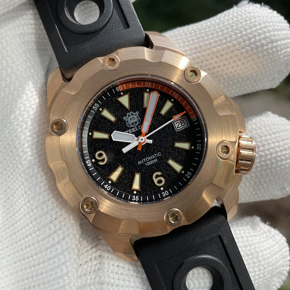 

STEELDIVE SD1942S CUSN8 Bronze Mechanical Watch Swiss Luminous 1000M Waterproof Wristwatch NH35 Movement Automatic Watch For Men